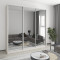 MebelStar Three-door wardrobe Combo AL 3 Mirrors Alaska gray, 240x60x240 cm (MBS-2238)