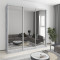 MebelStar Three-door wardrobe Combo AL 3 Mirrors Concrete, 240x60x240 cm (MBS-2226)