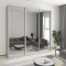 MebelStar Three-door wardrobe Combo AL 3 Mirrors Cashmere, 240x60x240 cm (MBS-2214)