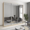 MebelStar Three-door wardrobe Combo AL 3 Mirrors Sonoma oak, 240x60x240 cm (MBS-2202)