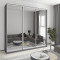 MebelStar Three-door wardrobe Combo AL 3 Mirrors Anthracite, 250x60x240 cm (MBS-2191)