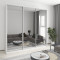 MebelStar Three-door wardrobe Combo AL 3 Mirrors Alaska white, 250x60x240 cm (MBS-2179)