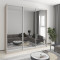MebelStar Three-door wardrobe Combo AL 3 Mirrors Cashmere, 250x60x240 cm (MBS-2215)