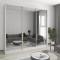 MebelStar Three-door wardrobe Combo AL 3 Mirrors Alaska gray, 260x45x240 cm (MBS-2234)