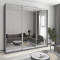 MebelStar Three-door wardrobe Combo AL 3 Mirrors Anthracite, 260x45x240 cm (MBS-2186)