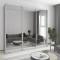 MebelStar Three-door wardrobe Combo AL 3 Mirrors Concrete, 260x45x240 cm (MBS-2222)