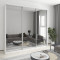 MebelStar Three-door wardrobe Combo AL 3 Mirrors Alaska white, 260x45x240 cm (MBS-2174)