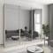 MebelStar Three-door wardrobe Combo AL 3 Mirrors Cashmere, 260x45x240 cm (MBS-2210)