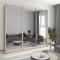 MebelStar Three-door wardrobe Combo AL 3 Mirrors Sonoma oak, 260x45x240 cm (MBS-2198)