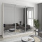 MebelStar Three-door wardrobe Combo AL 3 Mirrors Alaska gray, 270x60x240 cm (MBS-2241)