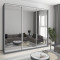 MebelStar Three-door wardrobe Combo AL 3 Mirrors Anthracite, 270x60x240 cm (MBS-2193)