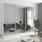 MebelStar Three-door wardrobe Combo AL 3 Mirrors Alaska white, 270x60x240 cm (MBS-2181)