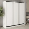 MebelStar Three-door wardrobe Standard BG 3DSP Alaska white, 190x45x210 cm (MBS-8221)