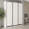 MebelStar Three-door wardrobe Standard BG 3DSP Alaska white, 190x45x240 cm (MBS-8545)