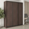 MebelStar Three-door wardrobe Standard BG 3DSP Ristreto oak, 190x45x240 cm (MBS-8617)