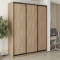 MebelStar Three-door wardrobe Standard BG 3DSP Sonoma Oak, 190x45x240 cm (MBS-8569)