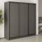 MebelStar Three-door wardrobe Standard BG 3DSP Anthracite, 200x45x210 cm (MBS-8234)