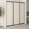 MebelStar Three-door wardrobe Standard BG 3DSP Cashmere, 200x45x210 cm (MBS-8258)