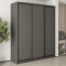 MebelStar Three-door wardrobe Standard BG 3DSP Anthracite, 200x45x240 cm (MBS-8558)