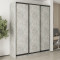MebelStar Three-door wardrobe Standard BG 3DSP Concrete, 200x45x240 cm (MBS-8594)