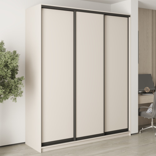 MebelStar Three-door wardrobe Standard BG 3DSP Cashmere, 200x45x240 cm (MBS-8582)