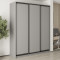 MebelStar Three-door wardrobe Standard BG 3DSP Gray mouse, 200x45x240 cm (MBS-8630)