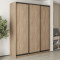 MebelStar Three-door wardrobe Standard BG 3DSP Sonoma Oak, 200x45x240 cm (MBS-8570)