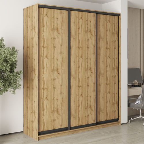 MebelStar Three-door wardrobe Standard BG 3DSP Tahoe Oak, 200x60x240 cm (MBS-8648)