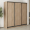 MebelStar Three-door wardrobe Standard BG 3DSP Sonoma Oak, 210x45x210 cm (MBS-8247)