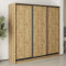 MebelStar Three-door wardrobe Standard BG 3DSP Tahoe oak, 210x45x210 cm (MBS-8319)