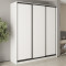 MebelStar Three-door wardrobe Standard BG 3DSP Alaska white, 210x45x240 cm (MBS-8547)