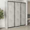 MebelStar Three-door wardrobe Standard BG 3DSP Concrete, 210x45x240 cm (MBS-8595)
