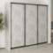 MebelStar Three-door wardrobe Standard BG 3DSP Concrete, 220x45x210 cm (MBS-8272)