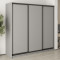 MebelStar Three-door wardrobe Standard BG 3DSP Gray mouse, 220x45x210 cm (MBS-8308)