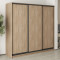 MebelStar Three-door wardrobe Standard BG 3DSP Sonoma Oak, 220x45x210 cm (MBS-8248)