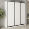 MebelStar Three-door wardrobe Standard BG 3DSP Alaska white, 220x45x240 cm (MBS-8548)
