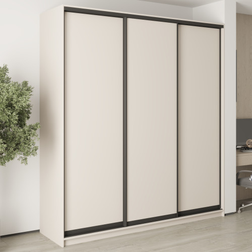 MebelStar Three-door wardrobe Standard BG 3DSP Cashmere, 220x45x240 cm (MBS-8584)