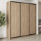 MebelStar Three-door wardrobe Standard BG 3DSP Sonoma Oak, 220x45x240 cm (MBS-8572)