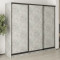 MebelStar Three-door wardrobe Standard BG 3DSP Concrete, 230x45x210 cm (MBS-8273)