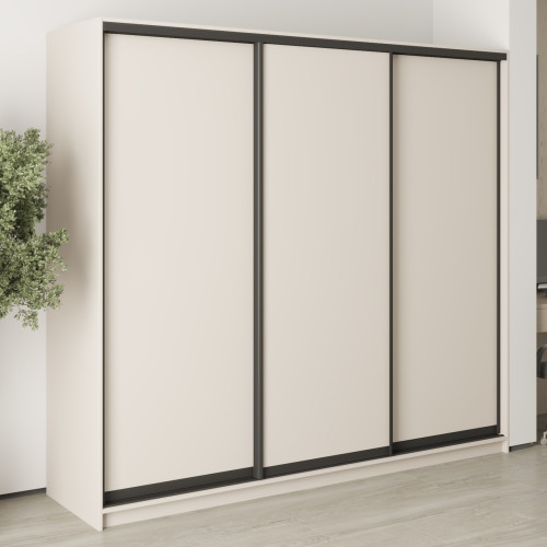 Шкаф-купе трехдверный MebelStar Стандарт BG 3ДСП 230x45x210 см Кашемир (MBS-8261)