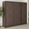 MebelStar Three-door wardrobe Standard BG 3DSP Ristreto oak, 230x45x210 cm (MBS-8297)