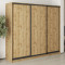MebelStar Three-door wardrobe Standard BG 3DSP Tahoe oak, 230x45x210 cm (MBS-8321)