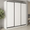 MebelStar Three-door wardrobe Standard BG 3DSP Alaska white, 230x45x240 cm (MBS-8549)