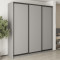 MebelStar Three-door wardrobe Standard BG 3DSP Gray mouse, 230x45x240 cm (MBS-8633)