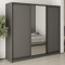 MebelStar Three-door wardrobe Standard BG 2DSP/Mirror Anthracite, 230x45x210 cm (MBS-8345)