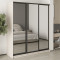 MebelStar Three-door wardrobe Standard BG 3 Mirrors Cashmere, 180x45x210 cm (MBS-8472)