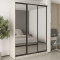 MebelStar Three-door wardrobe Standard BG 3 Mirrors Cashmere, 180x45x240 cm (MBS-8796)