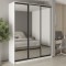 MebelStar Three-door wardrobe Standard BG 3 Mirrors Alaska white, 190x45x240 cm (MBS-8761)