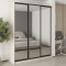 MebelStar Three-door wardrobe Standard BG 3 Mirrors Cashmere, 190x45x240 cm (MBS-8797)