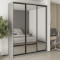 MebelStar Three-door wardrobe Standard BG 3 Mirrors Gray mouse, 190x45x240 cm (MBS-8845)